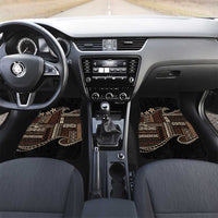 Samoa Siapo Mamanu Car Mats Waves Motifs LT7 Set 2pcs - Front Black - Polynesian Pride