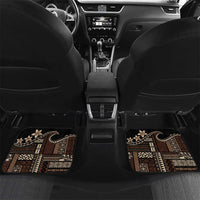 Samoa Siapo Mamanu Car Mats Waves Motifs LT7 Set 2pcs - Back Black - Polynesian Pride