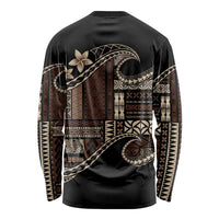 Samoa Siapo Mamanu Long Sleeve Shirt Waves Motifs LT7 - Polynesian Pride