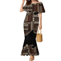 Samoa Siapo Mamanu Mermaid Dress Waves Motifs