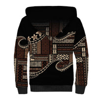 Samoa Siapo Mamanu Sherpa Hoodie Waves Motifs LT7 - Polynesian Pride
