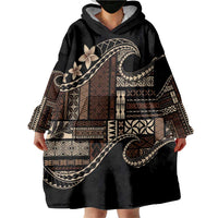 Samoa Siapo Mamanu Wearable Blanket Hoodie Waves Motifs LT7 - Polynesian Pride