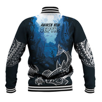 World Ocean Day Pasifika Baseball Jacket Awaken New Depths LT7 - Polynesian Pride