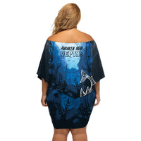 World Ocean Day Pasifika Off Shoulder Short Dress Awaken New Depths LT7 - Polynesian Pride