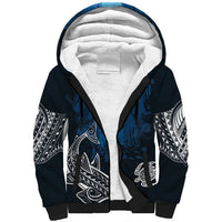 World Ocean Day Pasifika Sherpa Hoodie Awaken New Depths LT7 Unisex Blue - Polynesian Pride