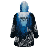 World Ocean Day Pasifika Wearable Blanket Hoodie Awaken New Depths LT7 - Polynesian Pride