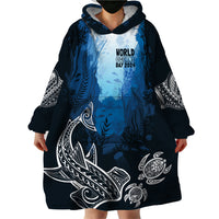 World Ocean Day Pasifika Wearable Blanket Hoodie Awaken New Depths LT7 - Polynesian Pride