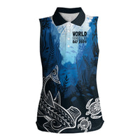 World Ocean Day Pasifika Women Sleeveless Polo Shirt Awaken New Depths