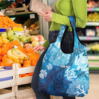 Hawaii World Ocean Day Grocery Bag Kakau Turtles LT7 - Polynesian Pride