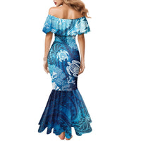 Hawaii World Ocean Day Mermaid Dress Kakau Turtles LT7 - Polynesian Pride