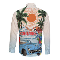 Summer Holiday It's 5 o'clock Somewhere Vintage Hawaii Long Sleeve Button Shirt LT7 - Polynesian Pride