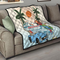 Summer Holiday It's 5 o'clock Somewhere Vintage Hawaii Quilt