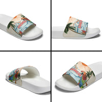 Summer Holiday It's 5 o'clock Somewhere Vintage Hawaii Slide Sandals