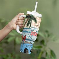 Summer Holiday It's 5 o'clock Somewhere Vintage Hawaii Tumbler With Handle