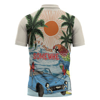 Summer Holiday It's 5 o'clock Somewhere Vintage Hawaii Zipper Polo Shirt LT7 - Polynesian Pride