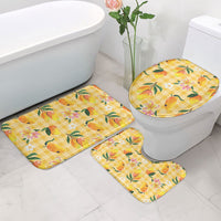 Aloha Hawaii Palaka Print Mango Plumeria Bathroom Set Fresh Lemon