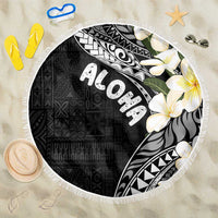 Aloha Hawaii Festive Beach Blanket Frangipani Lace Classic LT7 One Size 150cm Black - Polynesian Pride