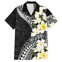 Aloha Hawaii Festive Family Matching Long Sleeve Bodycon Dress and Hawaiian Shirt Frangipani Lace Classic LT7 Dad's Shirt - Short Sleeve Black - Polynesian Pride