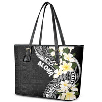 Aloha Hawaii Festive Leather Tote Bag Frangipani Lace Classic LT7 - Polynesian Pride