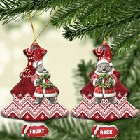 Here For A Koality Xmas Australia Abogirinal Ceramic Ornament Santa Koala - Polynesian Pride