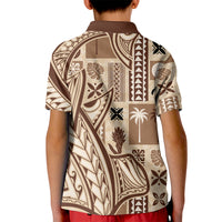 Samoa Tapa Kid Polo Shirt Siapo Mix Tatau Patterns LT7 - Polynesian Pride