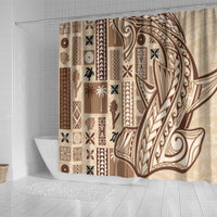 Samoa Tapa Shower Curtain Siapo Mix Tatau Patterns LT7 - Polynesian Pride