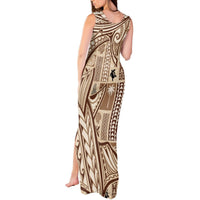 Samoa Tapa Tank Maxi Dress Siapo Mix Tatau Patterns LT7 - Polynesian Pride