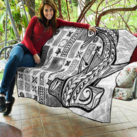 Samoa Tapa Quilt Siapo Mix Tatau Patterns - White LT7 - Polynesian Pride