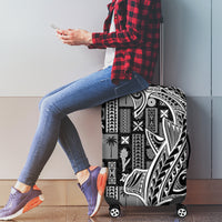 Samoa Tapa Luggage Cover Siapo Mix Tatau Patterns - Black LT7 - Polynesian Pride
