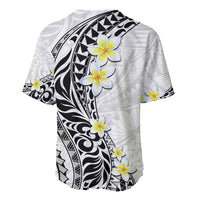 Hawaii Aloha Baseball Jersey Plumeria Vintage - White LT7 - Polynesian Pride