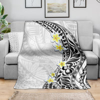 Hawaii Aloha Blanket Plumeria Vintage - White LT7 - Polynesian Pride