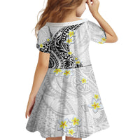 Hawaii Aloha Family Matching Tank Maxi Dress and Hawaiian Shirt Plumeria Vintage - White LT7 - Polynesian Pride