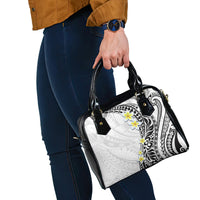 Hawaii Aloha Shoulder Handbag Plumeria Vintage - White LT7 - Polynesian Pride