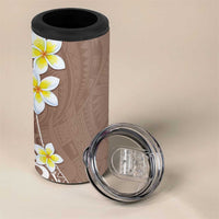 Hawaii Aloha 4 in 1 Can Cooler Tumbler Plumeria Vintage - Beige