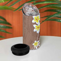 Hawaii Aloha 4 in 1 Can Cooler Tumbler Plumeria Vintage - Beige