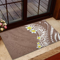 Hawaii Aloha Rubber Doormat Plumeria Vintage - Brown LT7 - Polynesian Pride