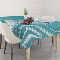 Hawaii Aloha Tablecloth Plumeria Vintage - Turquoise LT7 - Polynesian Pride