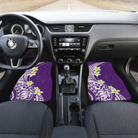 Hawaii Aloha Car Mats Plumeria Vintage - Violet LT7 - Polynesian Pride
