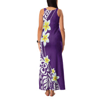 Hawaii Aloha Family Matching Tank Maxi Dress and Hawaiian Shirt Plumeria Vintage - Violet LT7 - Polynesian Pride