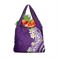 Hawaii Aloha Grocery Bag Plumeria Vintage - Violet