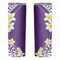 Hawaii Aloha Skinny Tumbler Plumeria Vintage - Violet