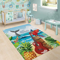 Aloha Honolulu Festival Area Rug Ukulele By The Shore LT7 - Polynesian Pride