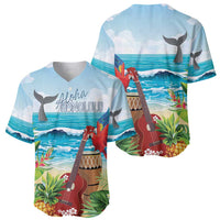 Aloha Honolulu Festival Baseball Jersey Ukulele By The Shore