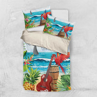 Aloha Honolulu Festival Bedding Set Ukulele By The Shore
