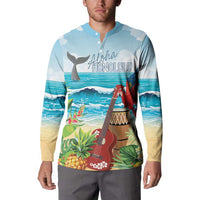 Aloha Honolulu Festival Button Sweatshirt Ukulele By The Shore LT7 - Polynesian Pride