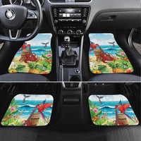 Aloha Honolulu Festival Car Mats Ukulele By The Shore LT7 Set 4pcs Art - Polynesian Pride