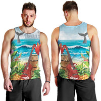 Aloha Honolulu Festival Men Tank Top Ukulele By The Shore LT7 - Polynesian Pride