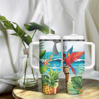 Aloha Honolulu Festival Tumbler With Handle Ukulele By The Shore LT7 - Polynesian Pride