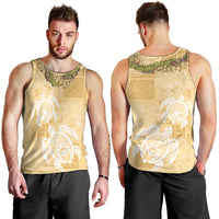 Aloha Honolulu Festival Men Tank Top Hawaii Kapa Mix Flowers Lei LT7 - Polynesian Pride