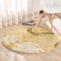 Aloha Honolulu Festival Round Carpet Hawaii Kapa Mix Flowers Lei